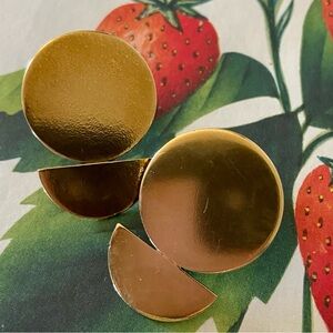 Cursive Jewelry Brand Geometric Brass Statement Earrings